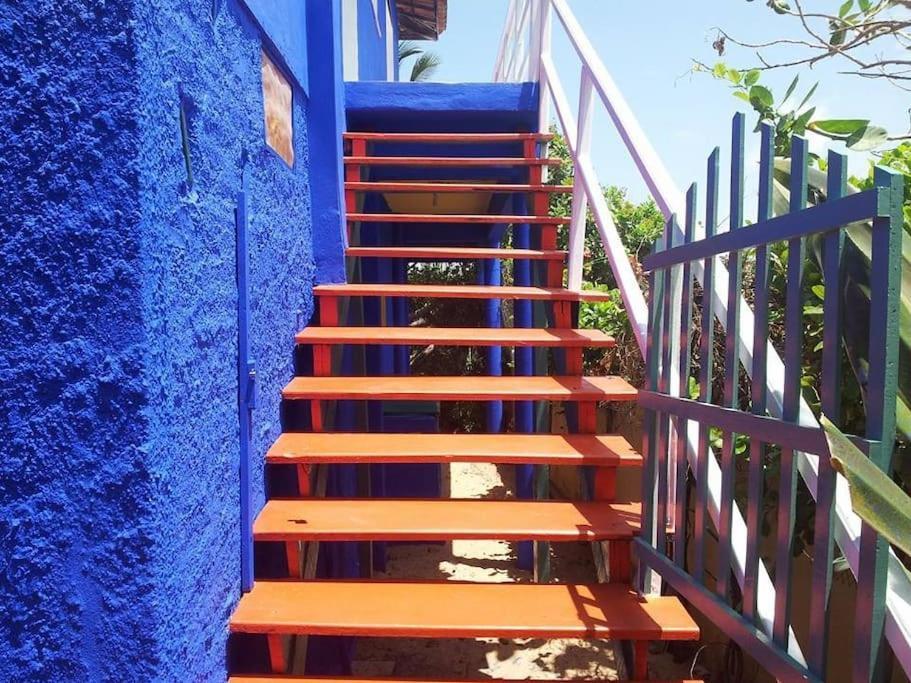 Villa Charming Blue House With Kitchen Parking And Garden Canoa Quebrada Esterno foto